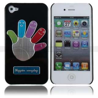 New Happiness Design Aluminum Metal Skin Hard Case Cover For iPhone 4G 