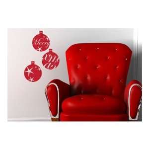  Spot Merry Christmas Wall Decal Color: Red: Home & Kitchen