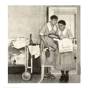  Just Married (Drawing) by Norman Rockwell. Size 27.91 