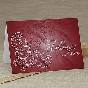  Personalized Christmas Cards   Holiday Swirls: Health 