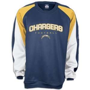 Chargers Reebok Mens Tackle Twill Fleece Crew  Sports 