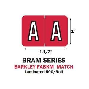  1 H x 1 1/2 W Barkley BRAM Series Alpha Roll Labels A Z 