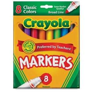  Traditional Colors, Set of 8 Markers, Broad Tip Arts, Crafts & Sewing