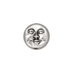  Moon Face Bead  Silver Finish Arts, Crafts & Sewing