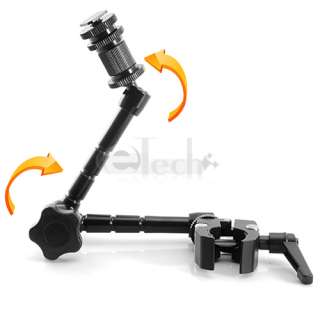 11 Inch Articulating Magic Arm + Super Clamp for LCD Monitor LED 