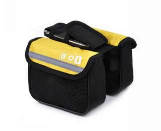 New Cycling Bicycle Frame Bike Pannier Front Tube Bag Yellow Red Black 