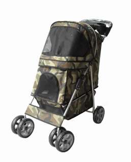 New Heavy Duty Camouflage Pet Dog Cat Stroller Carrier  