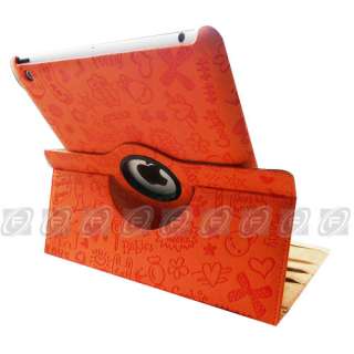 The New iPad 3 / iPad 2 360 Rotating Magnetic PU Leather Case Smart 