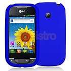 Black Silicone Rubber Skin Case Cover for LG Net10 Optimus Net Phone 