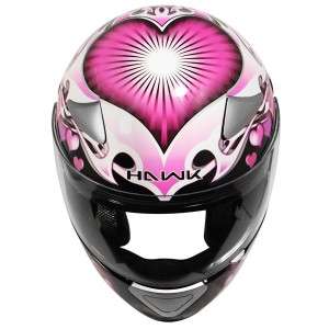 Hawk GLD 909 Pink Purple Hearts Modular Helmet size XS  