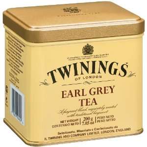  Twinings Earl Grey Loose Tea Tin 200 Gram, Pack of 2 