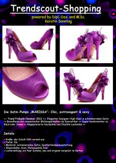 CARRIE++ Designer Satin Plateau High Heels Pumps Damenschuhe Schuhe 
