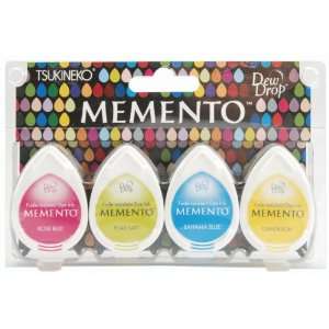  Memento Dew Drop Dye Inkpads 4/Pkg Beach Party Kitchen 