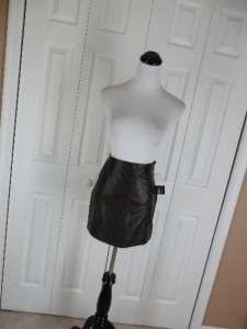 NWT Wilsons MAXIMA Leather MINI Short Skirt Brown 0  