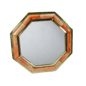 Small Camel Bone Mirror, Hexagon Shape: Home & Kitchen