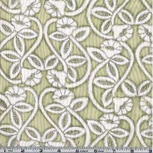  45 Wide Retro Romance Floral Vines Green Fabric By The 