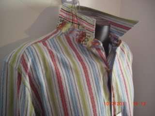 Robert Graham Mens Casual Shirt Pattern Pink Aqua Grey Lime X Large $ 