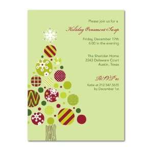  Holiday Party Invitations   Ornament Tree By Smudge Ink 
