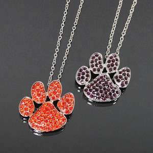 Hot Trend Cute Paw Rhinestone Fashion Necklace N1675 in 5 Colors 
