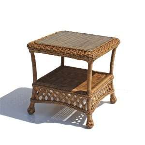  Montauk Outdoor Wicker End Table (Shown in Natural) Patio 