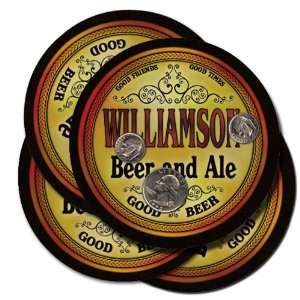  WILLIAMSON Family Name Brand Beer & Ale Coasters 