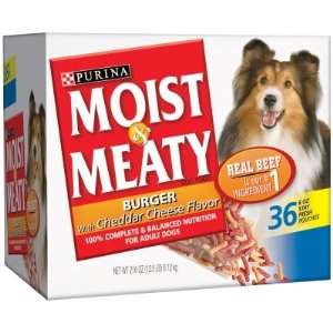  Purina Moist and Meaty Dog Food Burger with Cheese 13.5 