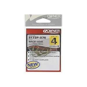  Owners Fishing Tackle Wacky Hook size 4 Camo Green 9 Pack 