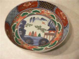 Japanese Large IMARI Porcelain Bowl Enamel Meiji  