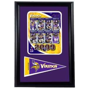 2009 Minnesota Vikings 12x18 Pennant Frame  Sports 