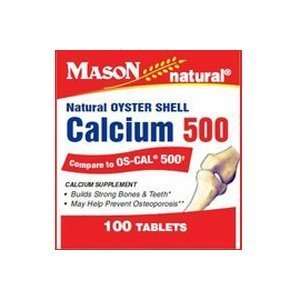  Mason Natural Oyster Calcium Shell 500 Supplement Tablets 