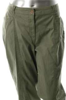 JM Collection NEW Plus Size Capri Pants Green BHFO 20W  