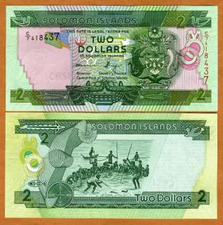 Solomon Islands $2 (2004), 2011 Signature, C/7, P 25 New, UNC  