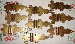 Vintage Ice Box Cooler French Door Brass Hinges #304 7/16  