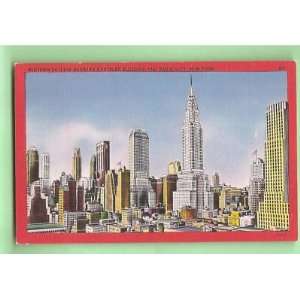  Postcard Midtown New York City Skyline 