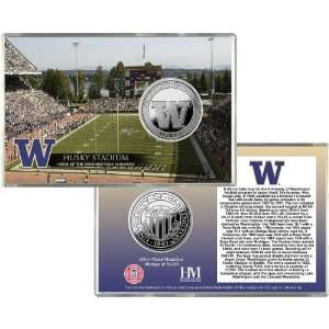   Washington Huskies Husky Stadium Silver Coin Card