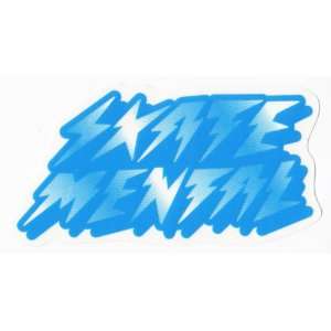  Skate Mental Skateboard Sticker in Blue