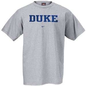  Nike Duke Blue Devils Ash Basic T shirt: Sports & Outdoors