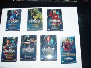 Marvel Avengers 2012 Movie PLASTIC CARD SET Wyndham Captain America 