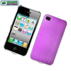 For Iphone 4 /Cdma /4s Luxury Metal Case C1204 Purple 
