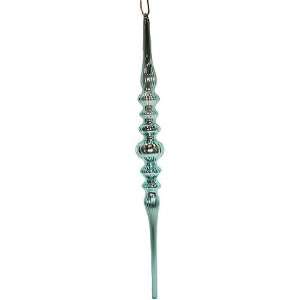   Blue Icicle Finial Glass Christmas Ornament #2501823: Home & Kitchen