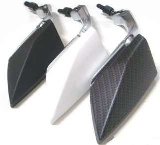 New 2011 KOSO TT Style Side Mirror Carbon body Silver Arm Motorcycle 