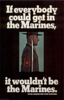 Vintage U.S. MARINES Recruiting Poster A Few Good Men  