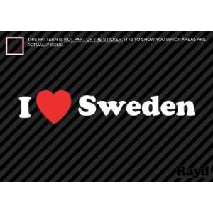  (2x) I Love Sweden   Sticker   Decal   Die Cut Everything 
