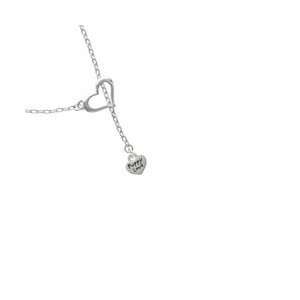   Love Silver Plated Heart Lariat Charm Necklace [Jewelry]: Jewelry