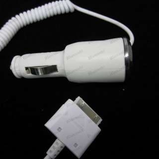   Vehicle Charger Adapter for iPhone 3 3G 3GS 4 4G 4S iPod Touch WHT