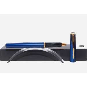  Parker Inflection Laque Blue GT Rollerball, Gold Trims 