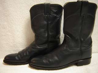   ROPER RIDING BOOTS 8.5 A leather DARK GRAY vintage Made in USA  