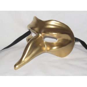   Gold Capitano Venetian Nose Masquerade Party Mask