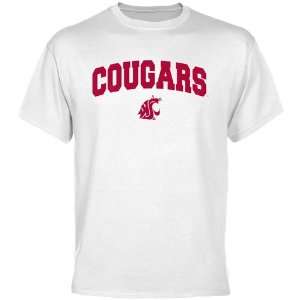   Washington State Cougars White Mascot Arch T shirt : Sports & Outdoors