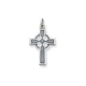 Sterling Silver Celtic & Iona Cross Charm: Jewelry